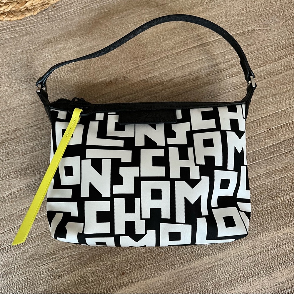 Limited Edition Longchamp Le Pliage Block Logo Print bag